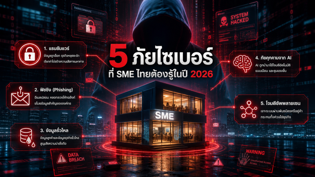 5 ภัยไซเบอร์ที่ SME ไทยต้องรู้ในปี 2026