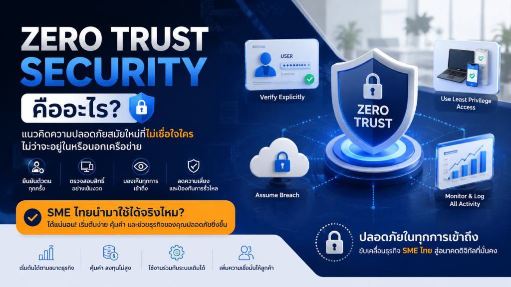 Zero Trust Security คืออะไร SME ไทยนำมาใช้ได้จริงไหม
